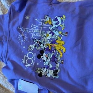 Disney Purple Kids Mickey Mouse DISNEY 100 Hoodie with Glitter Detail